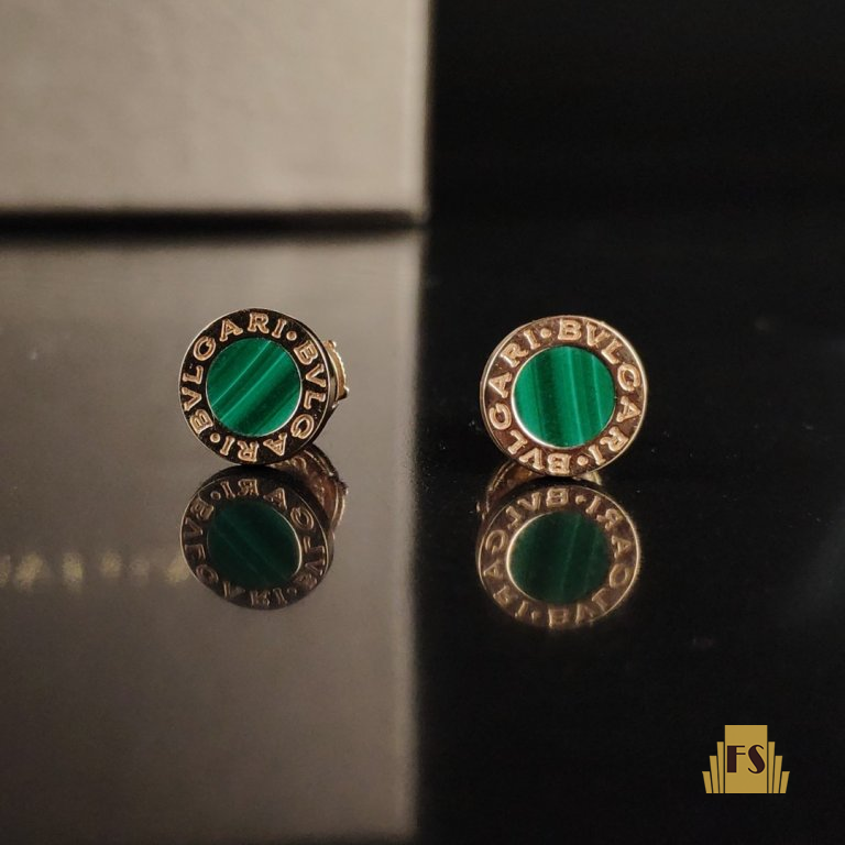 bulgari malachite earrings